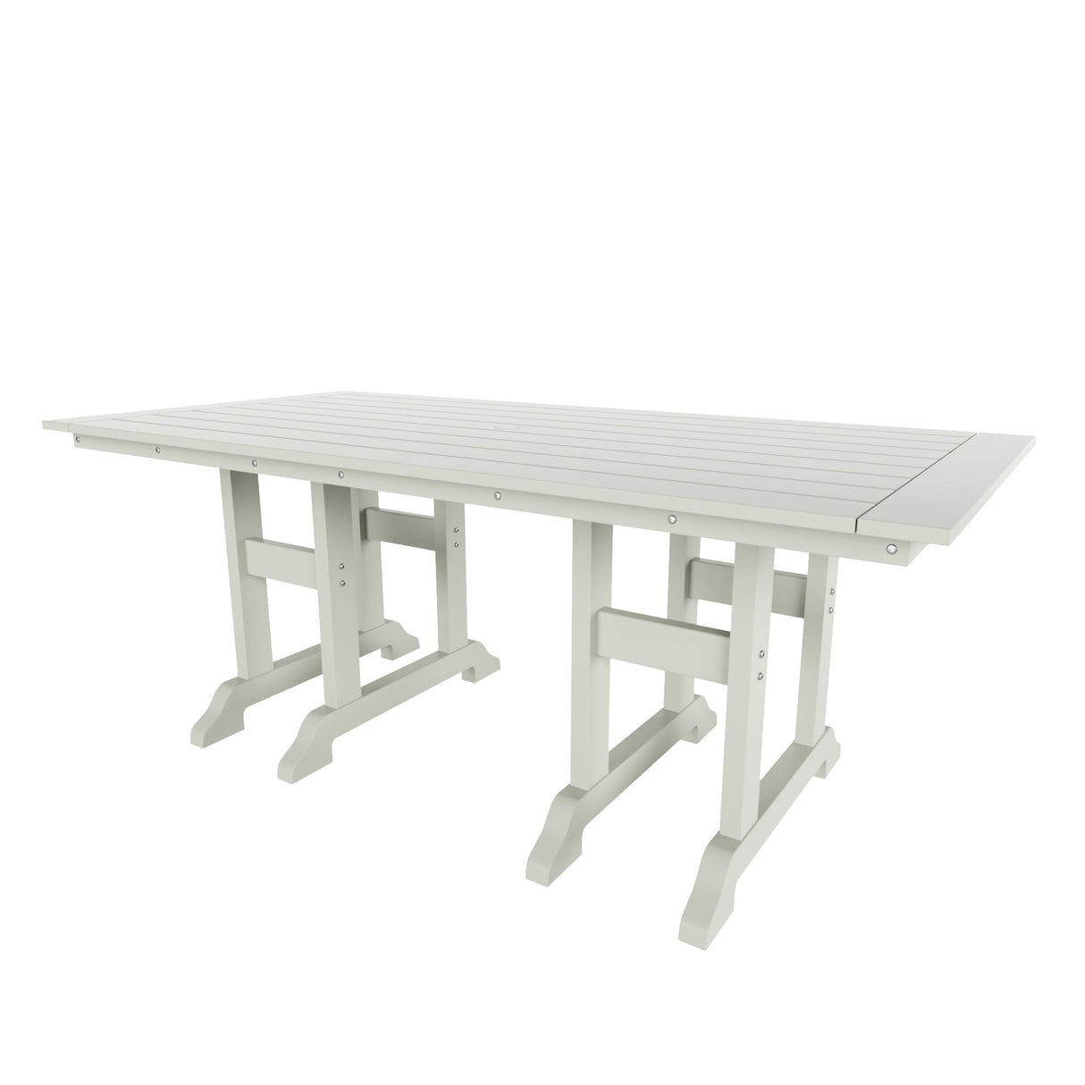 Polytrends Shoreside 6-Piece Rectangular Poly Eco-Friendly All Weather Outdoor Dining Set with Bench