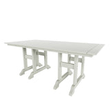 Polytrends Shoreside 6-Piece Rectangular Poly Eco-Friendly All Weather Outdoor Dining Set with Bench
