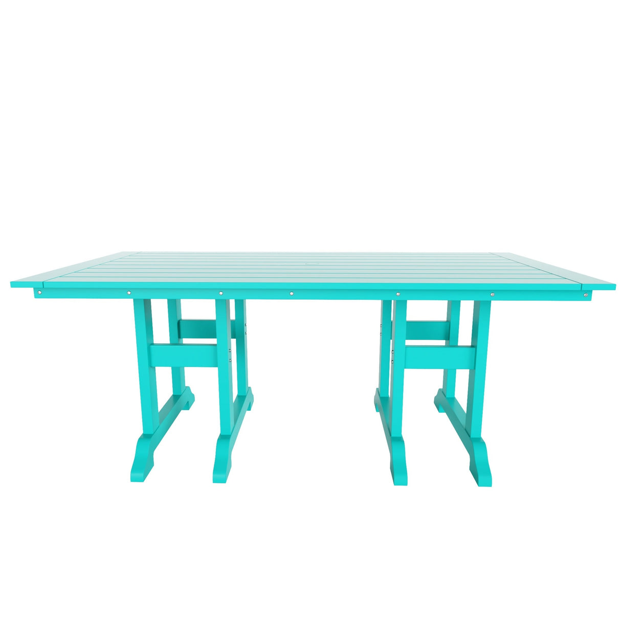 Polytrends Shoreside 6-Piece Rectangular Poly Eco-Friendly All Weather Outdoor Dining Set with Bench