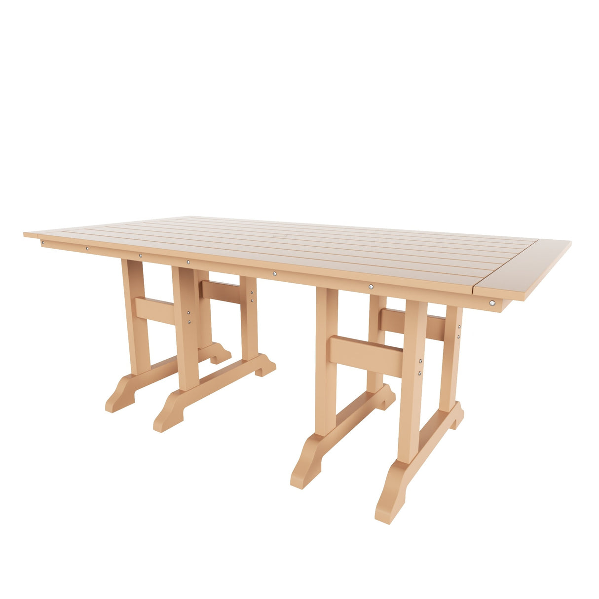 Polytrends Shoreside 6-Piece Rectangular Poly Eco-Friendly All Weather Outdoor Dining Set with Bench