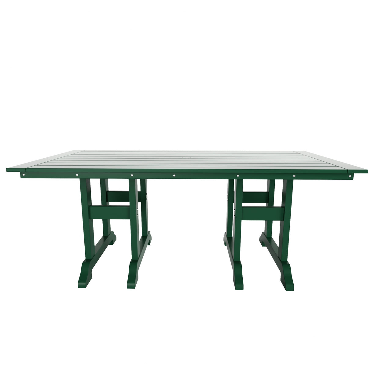 Polytrends Shoreside 6-Piece Rectangular Poly Eco-Friendly All Weather Outdoor Dining Set with Bench