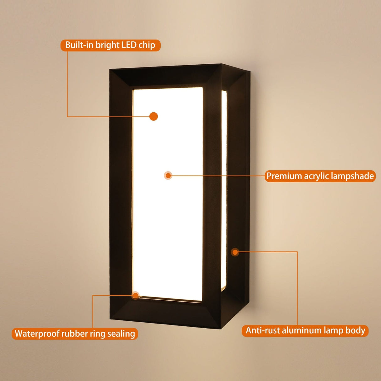 Modern Outdoor Wall Light Sconce Exterior Wall Lighting Fixtures