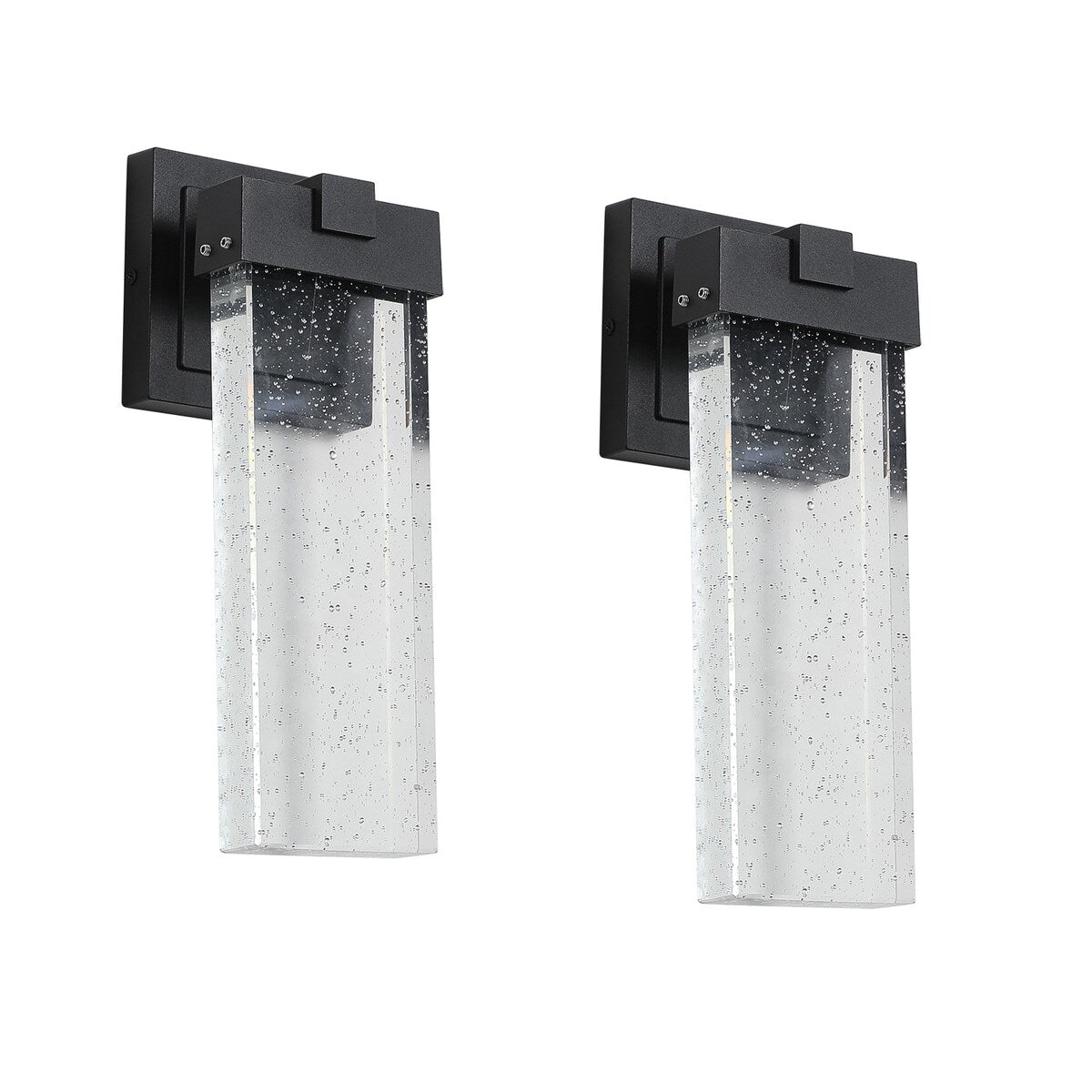 Modern Outdoor Waterproof Transparent LED Crystal Wall Lamp, 2 PC
