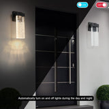 Modern Outdoor Waterproof Transparent LED Crystal Wall Lamp, 2 PC