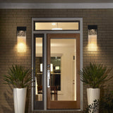 Modern Outdoor Waterproof Transparent LED Crystal Wall Lamp, 2 PC