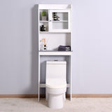 Modern Over The Toilet Space Saver Organization Wood Storage Cabinet
