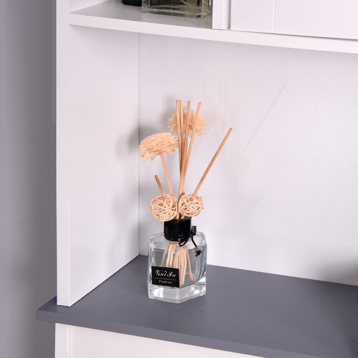 Modern Over The Toilet Space Saver Organization Wood Storage Cabinet