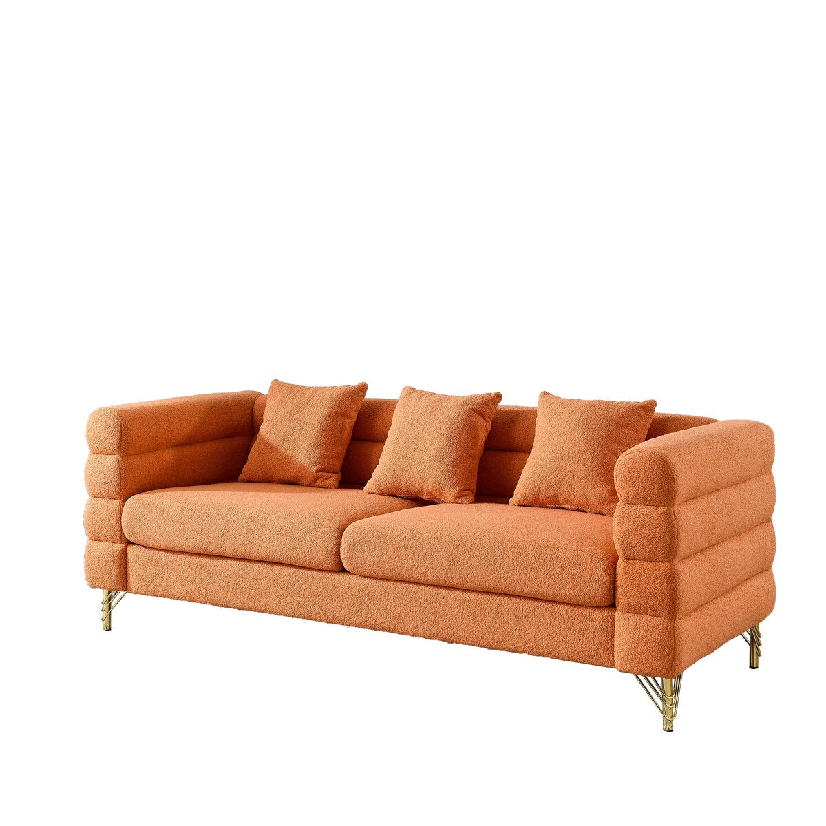 Modern Oversized Streamline 3-Seat Sofa, Fashionable Legs