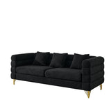 Modern Oversized Streamline 3-Seat Sofa, Fashionable Legs