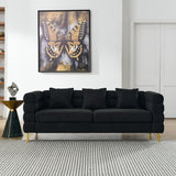 Modern Oversized Streamline 3-Seat Sofa, Fashionable Legs