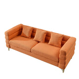 Modern Oversized Streamline 3-Seat Sofa, Fashionable Legs