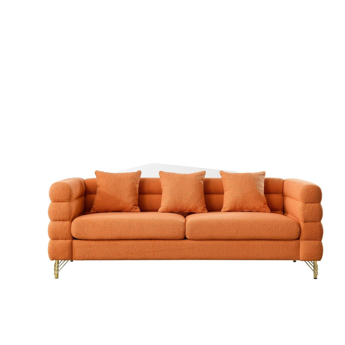 Modern Oversized Streamline 3-Seat Sofa, Fashionable Legs