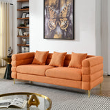 Modern Oversized Streamline 3-Seat Sofa, Fashionable Legs