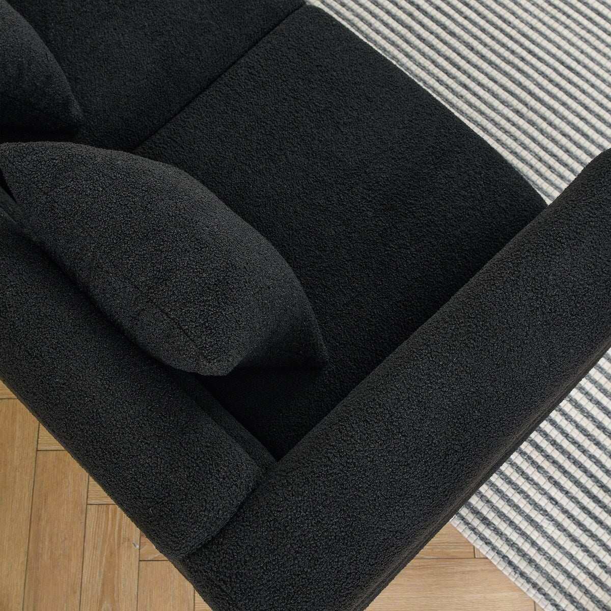 Modern Oversized Streamline 3-Seat Sofa, Fashionable Legs
