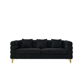 Modern Oversized Streamline 3-Seat Sofa, Fashionable Legs