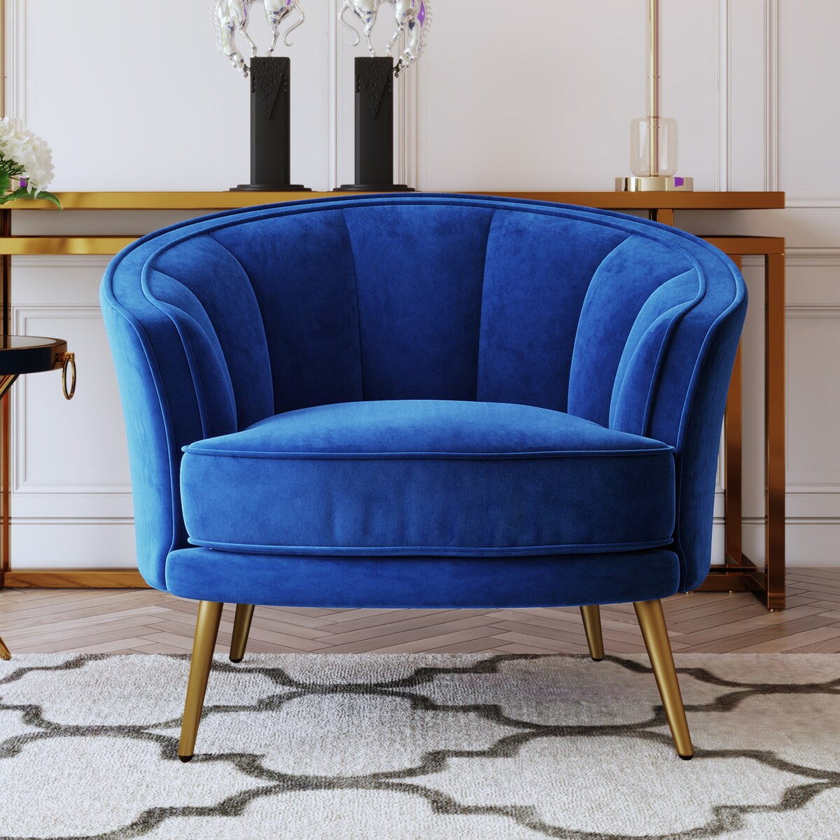 Modern PU Leather Tub Barrel Chair Leisure Accent Chair