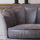 Modern PU Leather Tub Barrel Chair Leisure Accent Chair