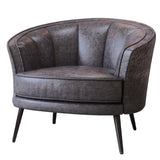 Modern PU Leather Tub Barrel Chair Leisure Accent Chair