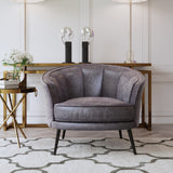 Modern PU Leather Tub Barrel Chair Leisure Accent Chair