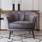 Modern PU Leather Tub Barrel Chair Leisure Accent Chair
