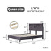 Modern Platform Bed with LED Lights