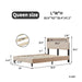Modern Platform Bed with LED Lights