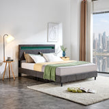 Modern Platform Bed with LED Lights