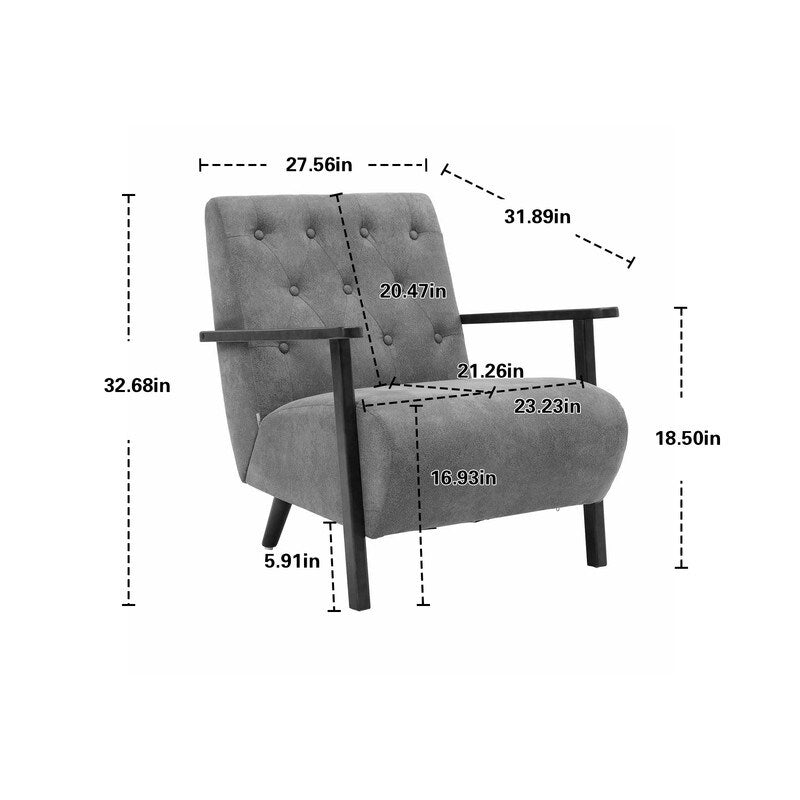 Modern Polyester Wooden Frame Armchair, Accent Chair Lounge Chair with Rubber Wood Legs for Living Room, White Teddy