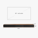 Rectangular TV Stand, Wood Veneer Media Console with 4 Drawers