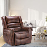 Modern Retro Brown Reclining Chair PU Massage