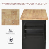 2024 NEW Modern Rolling Kitchen Island Cart with Spice Rack