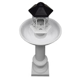 Modern Round Cast Aluminum Metal 40-in Bird Bath and Bird Feeder Combo