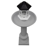 Modern Round Cast Aluminum Metal 40-in Bird Bath and Bird Feeder Combo