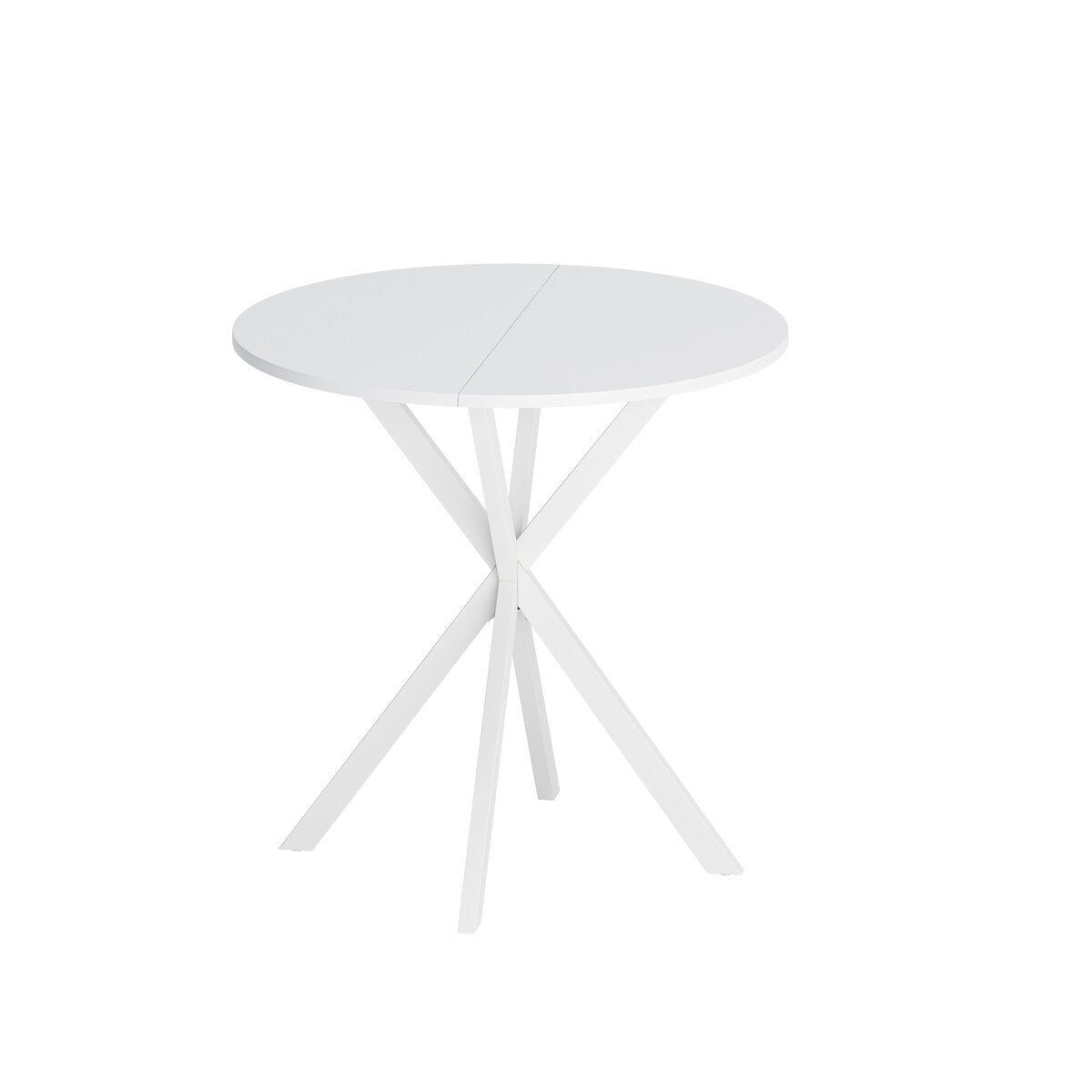 Modern Round Dining Table With Two Piece Detachable Table Top