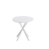Modern Round Dining Table With Two Piece Detachable Table Top