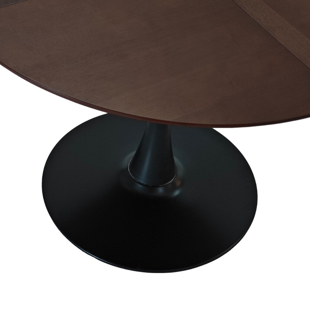 Modern Round Dining Table,Four Patchwork Tabletops