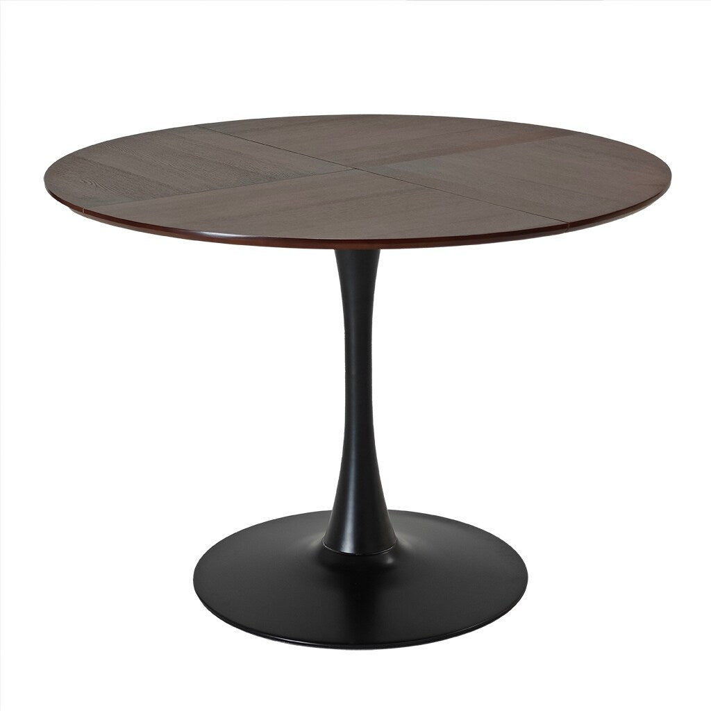 Modern Round Dining Table,Four Patchwork Tabletops