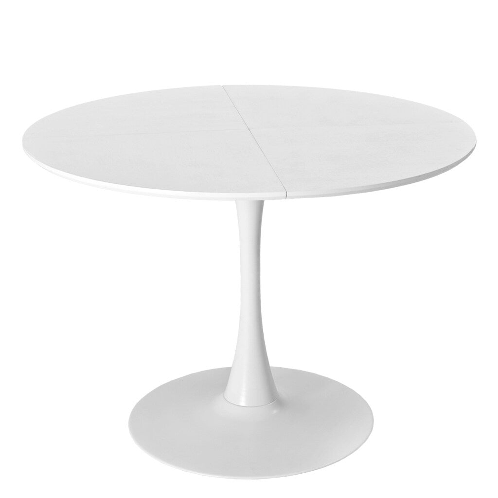 Modern Round Dining Table,Four Patchwork Tabletops