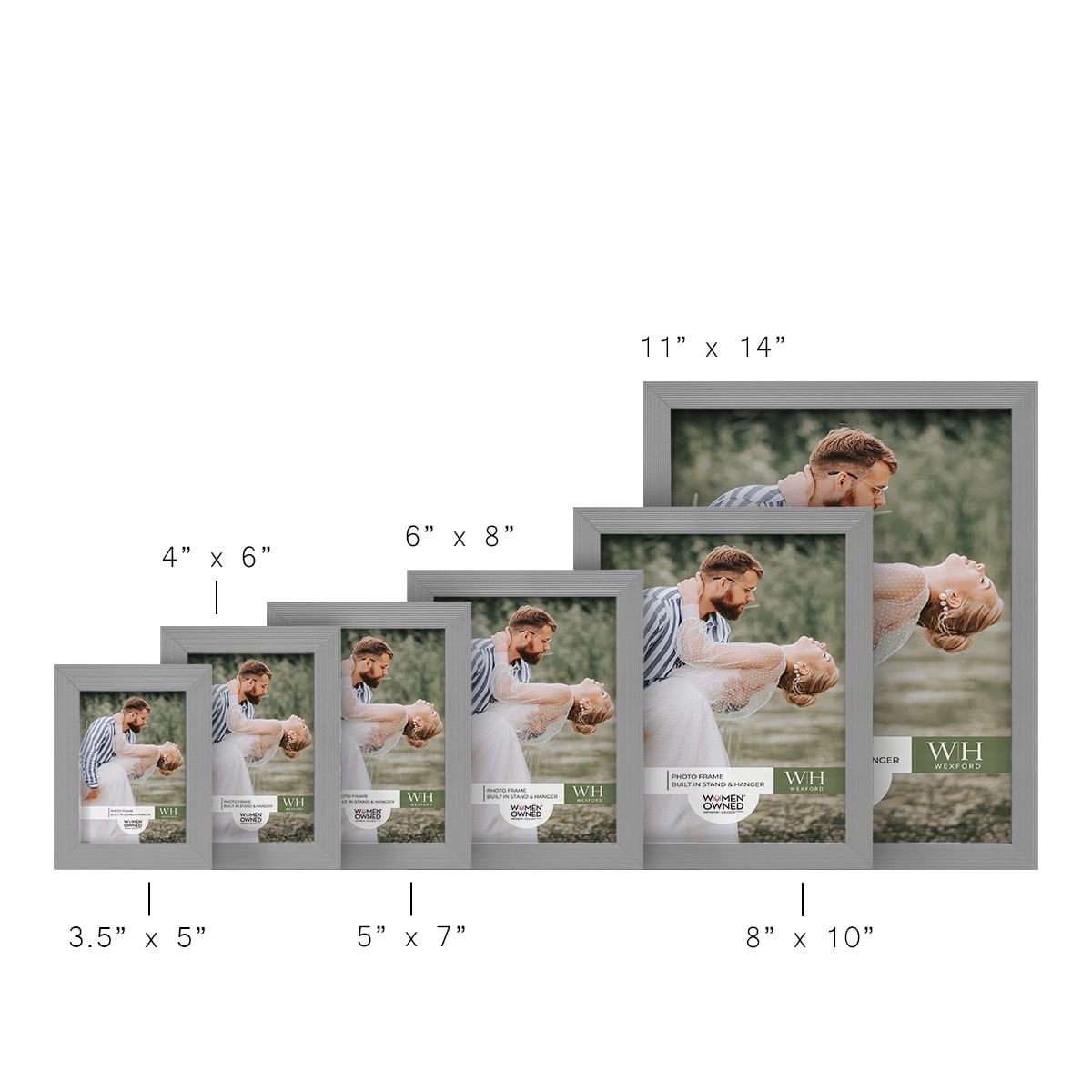 Modern Rustic Gray Solid Wood Picture Frame