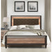 Modern Rustic Style Queen Bed Upholstered Headboard with LED Light