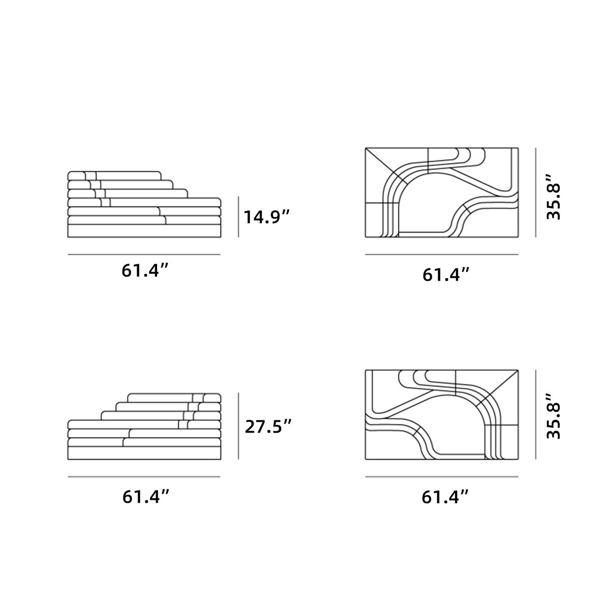 Modern Sectional Leather Sofa