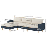 Modern Sectional Sofa,Modular L-Shaped Sectional Living Room Sofa Set