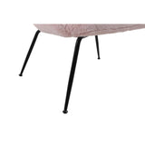 Modern Sherpa Chairs Accent Armchairs for Living Dining Room, Upholstered Chairs with Black Metal Legs, Comfy and Soft Chairs