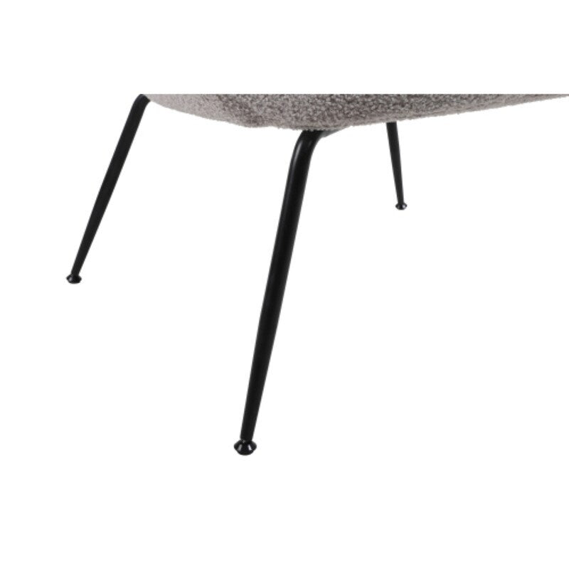 Modern Sherpa Chairs Accent Armchairs for Living Dining Room, Upholstered Chairs with Black Metal Legs, Comfy and Soft Chairs
