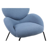 Modern Sherpa Chairs Accent Armchairs for Living Dining Room, Upholstered Chairs with Black Metal Legs, Comfy and Soft Chairs
