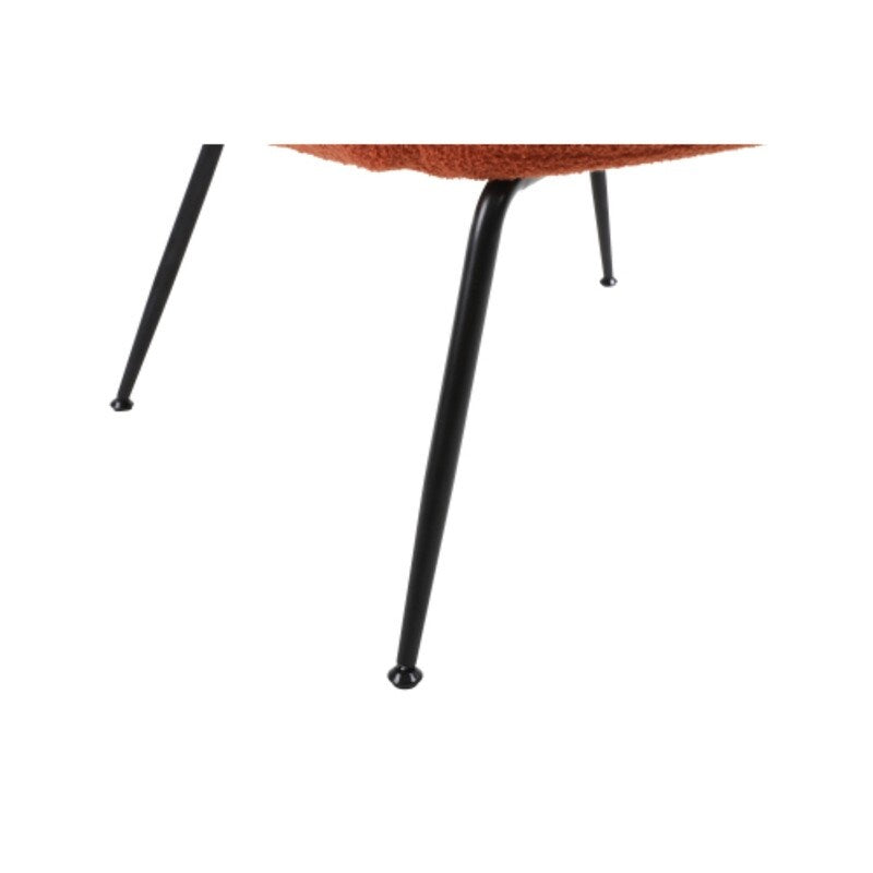 Modern Sherpa Chairs Accent Armchairs for Living Dining Room, Upholstered Chairs with Black Metal Legs, Comfy and Soft Chairs