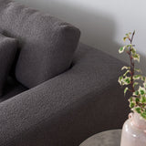 Modern Sherpa Fabric Sectional Sofa - Large, Comfortable, Ideal for Families,Gray