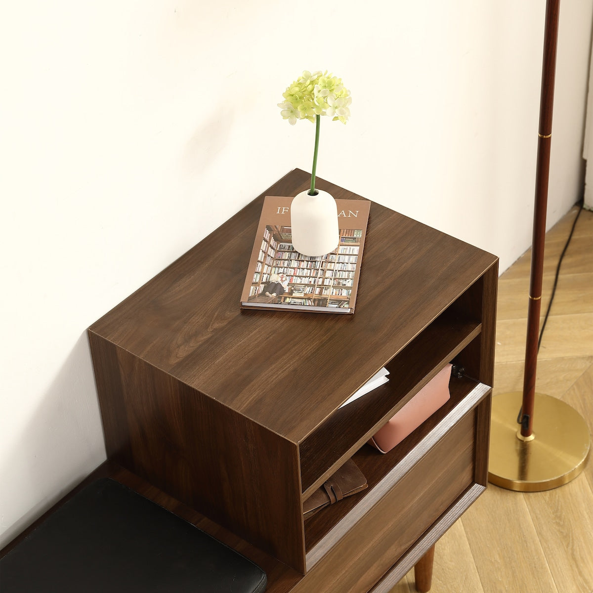 Modern Shoe Changing Cabinet with Cushion