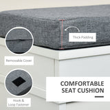 Modern Shoe Rack Bench for Entryway, Storage Organizer with Cushion, 2 Drawers, Adjustable Shelf