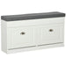 Modern Shoe Rack Bench for Entryway, Storage Organizer with Cushion, 2 Drawers, Adjustable Shelf
